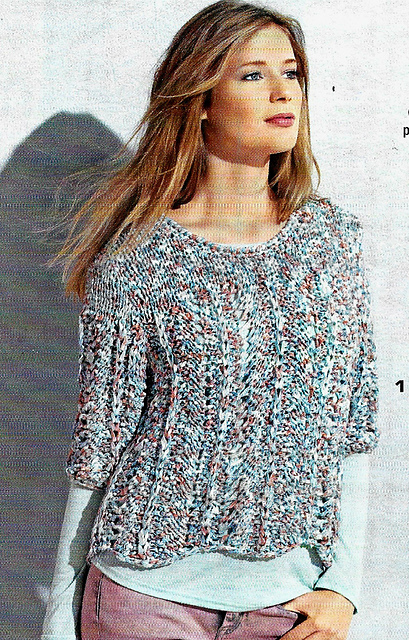 # 01 Pull chiné motif ajouré