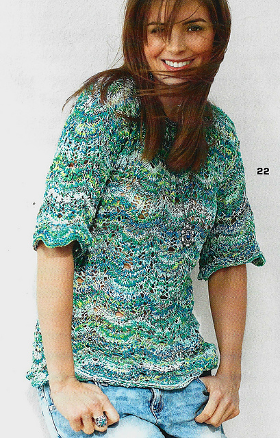 # 22 Pull en aqua chiné