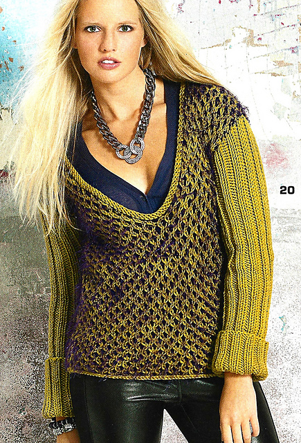 # 20 Pull motif nid d'abeille bicolore