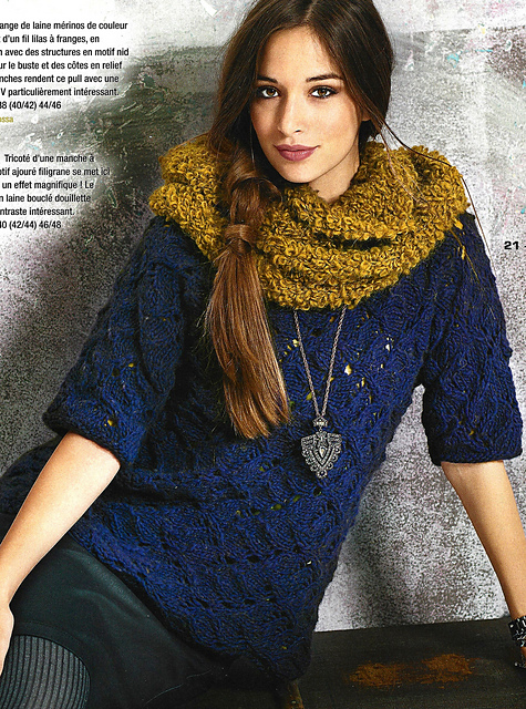 # 21 Pull ajouré tricoté verticalement