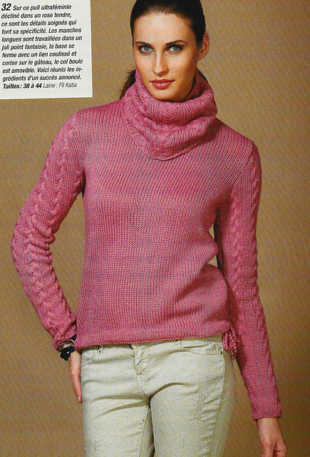 # 32 Pull avec col amovible