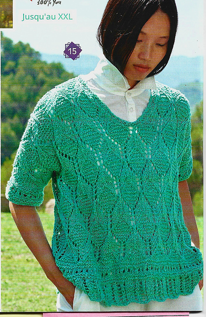 6221-32 Lace Pullover with short sleeves