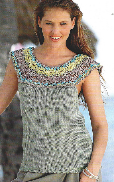 # 06 Top avec empiècement au crochet