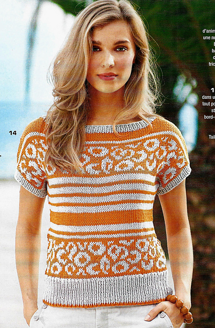 # 14 Pull bicolore motif jacquard