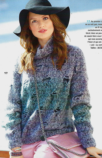 # 17 Pull mohair aspect usé