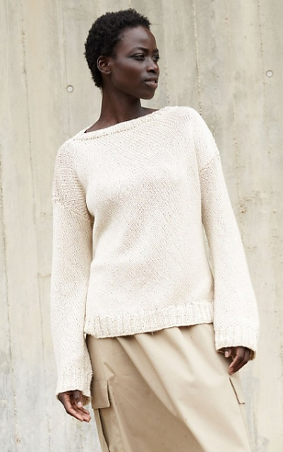Bateau-Neck Sweater (Pull encolure bateau)