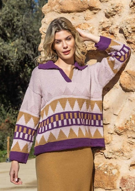 Oversize Colorwork Sweater (Pull jacquard)