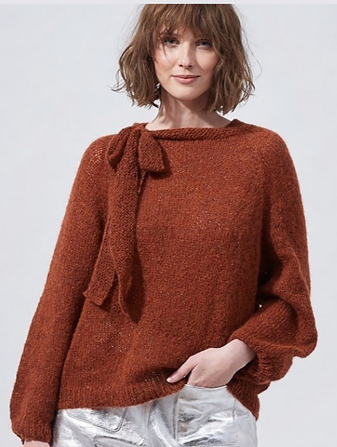 195-07 Pull sans coutures (Pull col Lavallière)
