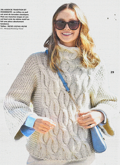 # 29 Pull point mousse avec torsades