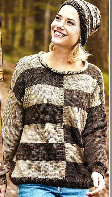 # 16 Pull à rayures