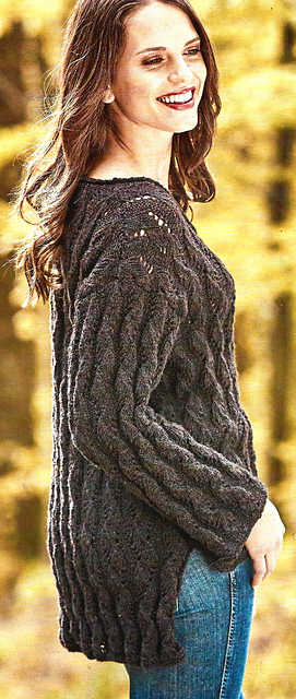 # 18 Pull ajouré brun foncé