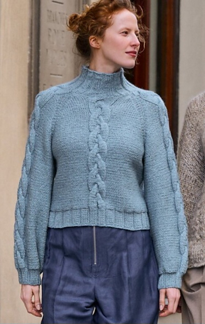 Cable Raglan Sweater
