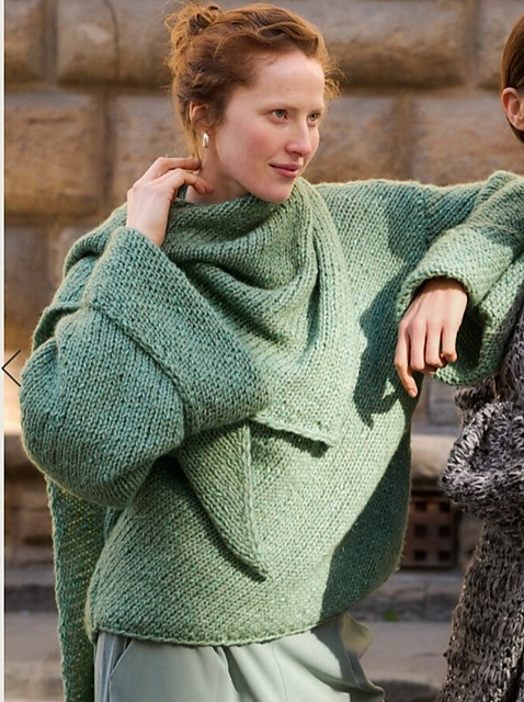 Diagonal Knit Sweater
