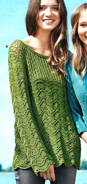 # 04 Sweater with Shell and Net Patterns