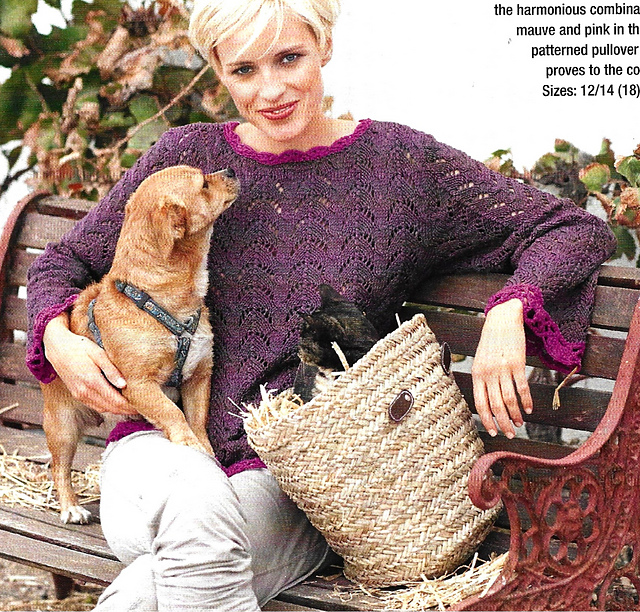 # 13 Pullover with Crochet Borders