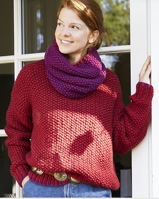 # 13/14 Pullover in Pearl Pattern (Pull et snood)