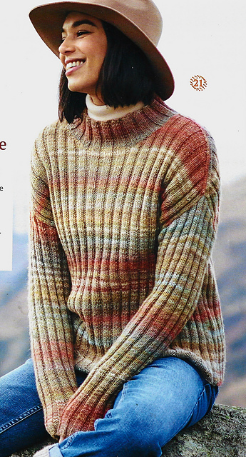 14 Pullover mit breiten Rippen