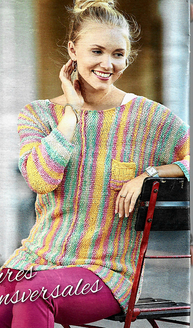 # 05 Pull tricoté transversal avec poche