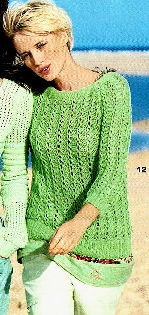 # 12 Raglan Sweater in Kiwi