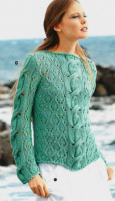 # 06 Cable Sweater in Mint