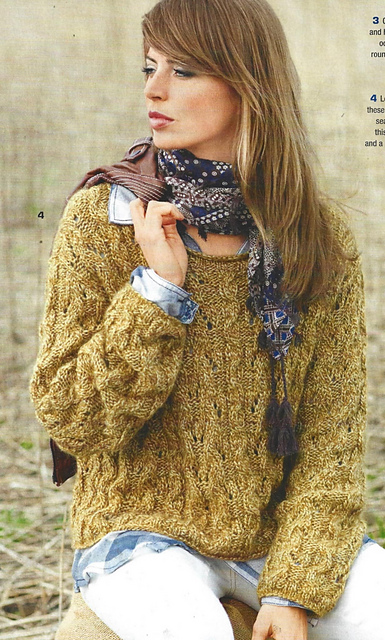 # 04 Short Pullover in Cable Pattern
