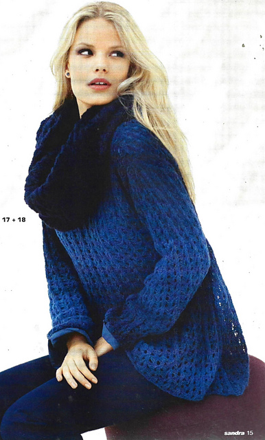 # 17/18  Eyelet Sweater and Loop Scarf
