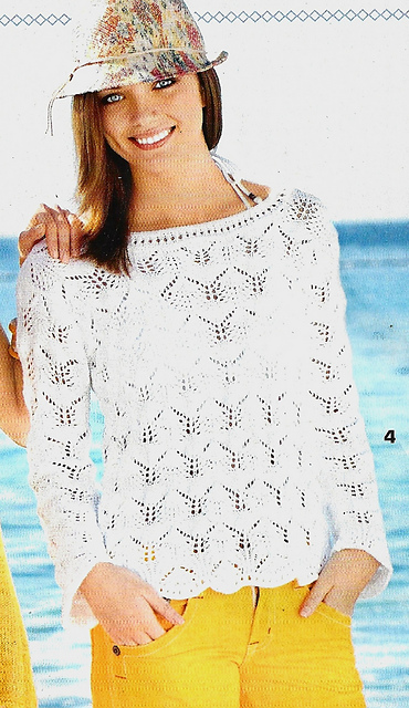 # 04 White Lace Sweater