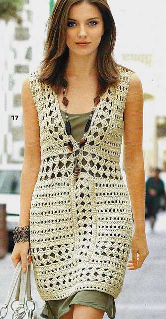 # 17 Crochet Dress in Beige