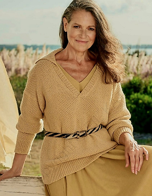 Polo Style Long-Sleeve Sweater