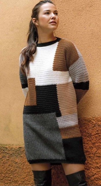 Patchwork Crochet Dress