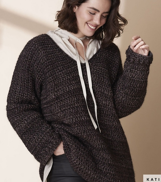 Popcorn Stitch Plus-Size Sweater