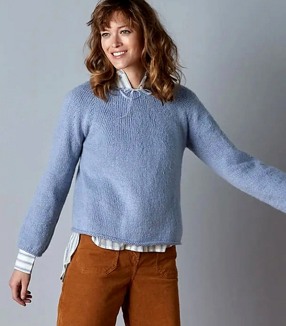 173-04  Pull blousant sans coutures