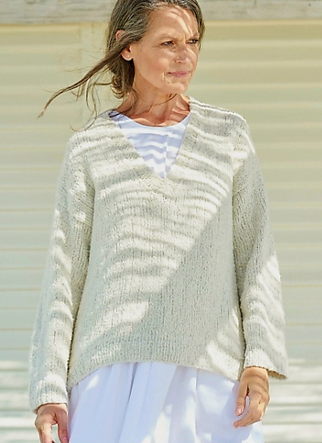 High-Low V-neck Sweater
