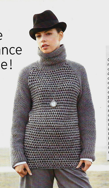 # 12 Pull raglan au point d'alvéoles
