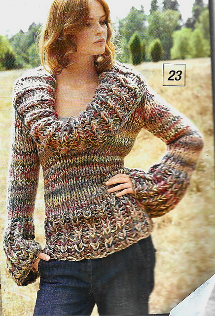 # 23 Pull bords et col en côtes anglaises
