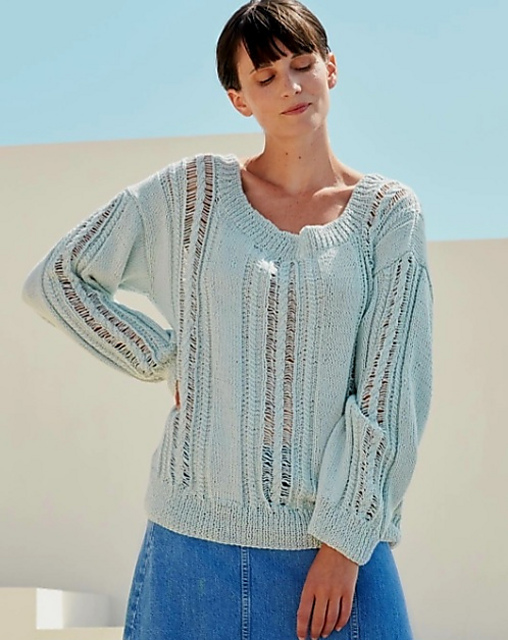 Open Neckline Sweater