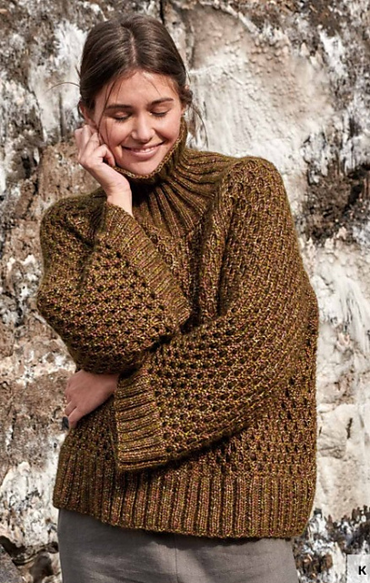 Honeycomb Stitch Wide Sweater