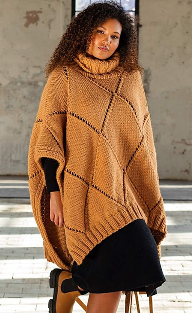 Lace Diamond Plus Size Cape