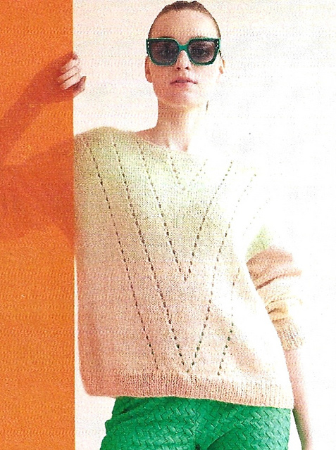 # 35 Pullover en point ajouré