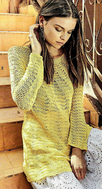 # 03 Pull en motif ondulé