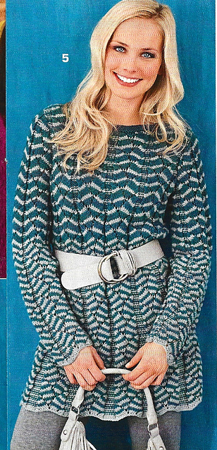 # 05 Petrol & Grey Striped Tunic