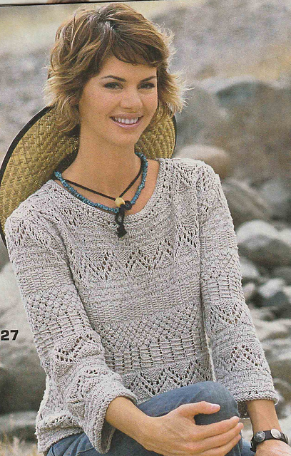 # 27 Sweater with Patterned Stripes