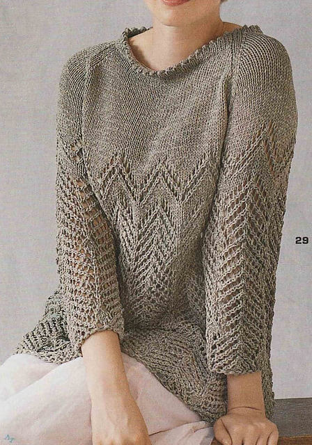 # 29 Pull motif zigzag ajouré