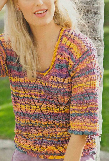 # 30 Pull multicolore chiné