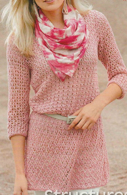 # 07 Tunique en rose chiné