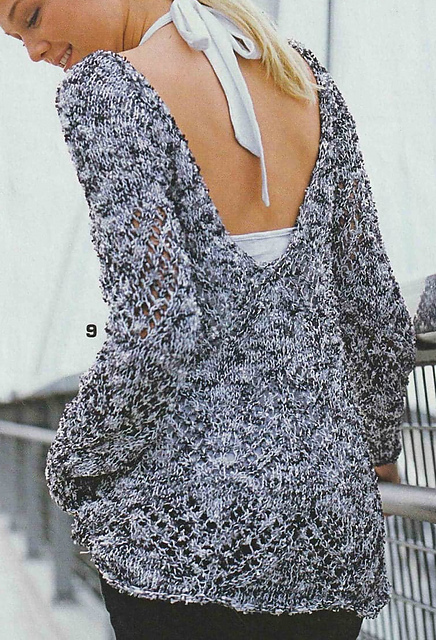 # 09 Black and white sweater with v-neck
