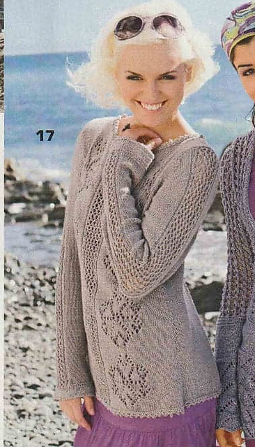 # 17 Sweater with Flower Motifs and Net Pattern