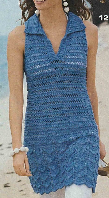 # 12 Robe au col polo