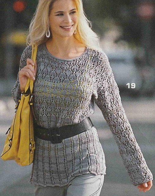 # 19 Ajouré Sweater in Grey