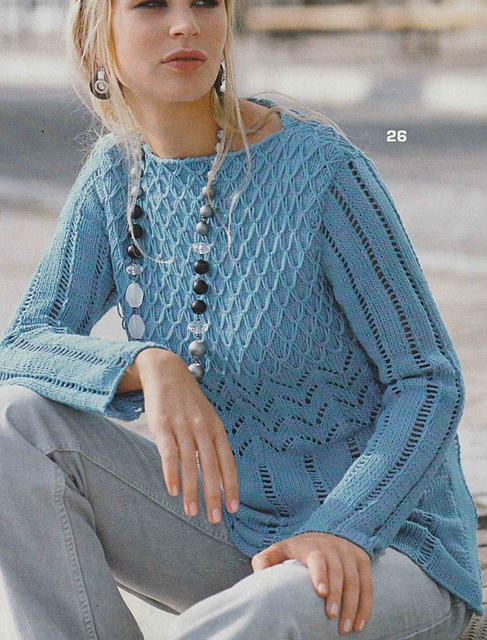 # 26 Pattern Mix Sweater in Turquoise